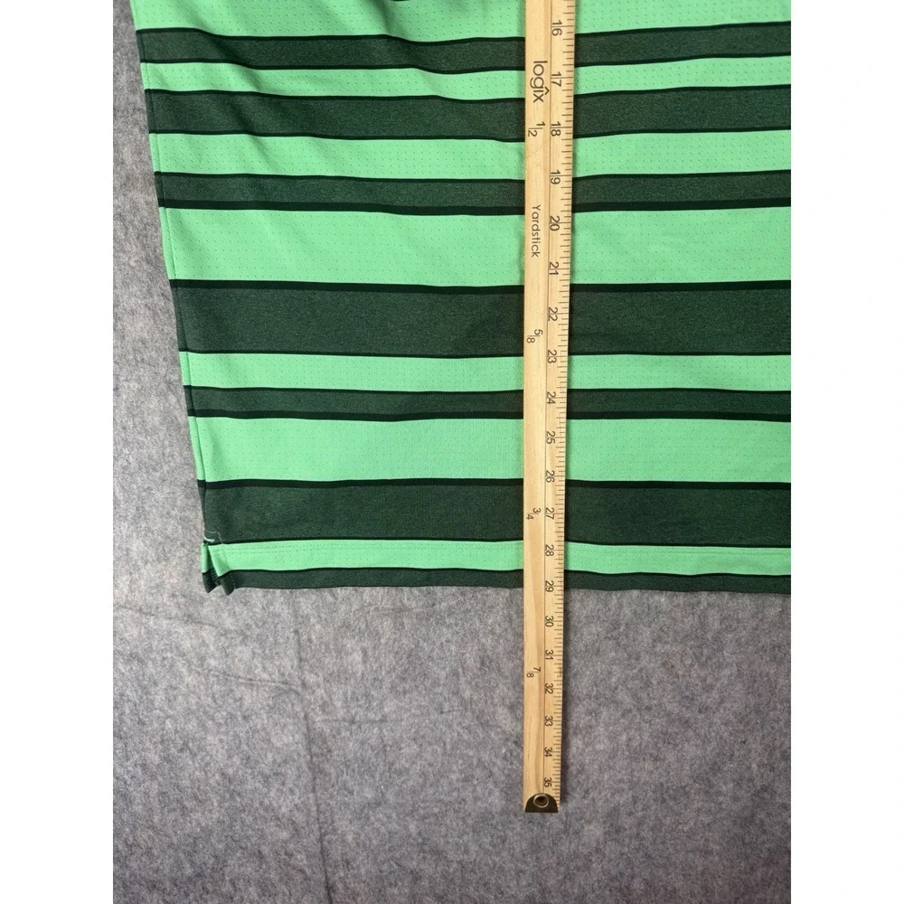Nike‎ Golf Tour Performance Mens Dri-fit Polo Shirt Green Black Stripes Sz Large